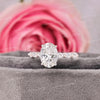 2.5ct oval moissanite engagement ring,hidden halo,14k white gold,solitaire,unique oval engagement ring,bridal wedding ring,women,anniversary