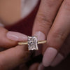 Radiant cut lab grown diamond ring 2.8 CT IGI Certified Solitaire Engagement wedding Ring Hidden Halo Anniversary ring promise ring for her