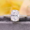 2.5 CT cushion cut engagement ring,hidden halo,moissanite solitaire ring,stunning 1.5mm thin band,elongated cushion,anniversary,wedding ring