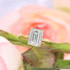 2.5 CT Emerald cut engagement ring moissanite Emerald solitaire ring hidden halo ring 14k yellow gold aniversary promise ring wedding ring