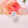 2.5 CT oval moissanite engagement ring,hidden halo oval cut moissanite solitaire,unique Cathedral ring,yellow,white,rose gold,wedding ring