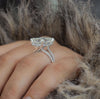 Emerald Cut Moissanite Ring Hidden Halo Split Shank 11 CT Emerald Cut Engagement Wedding Ring Statement Cocktail Ring anniversary ring gift