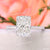 3CT Radiant moissanite engagement ring,14k white gold,hidden halo,solitaire radiant cut ring,claw prong,Cathedral ring,anniversary gift ring