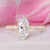 2CT Marquise Moissanite Engagement Ring: Hidden Halo, 6-Claw Prong, Solid Gold