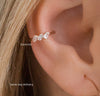 14K Rose Gold Conch Ear Cuff No Piercing Hoop Ear Caff Fake Conch Piercing Cartilage Ring Non Pierced Ear Cuff Jewelry