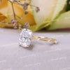 2.5 CT cushion cut moissanite engagement ring,hidden halo solitaire,elongated cushion cut engagement ring,pave distance,unique wedding ring