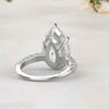 23CT Pear Moissanite Ring Large Statement Wedding Ring for Women pear shaped engagement ring Big Diamond Ring Anniversary Gift Cocktail Ring