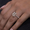 cushion lab grown diamond engagement ring unique solitaire IGI Certified 3 CT elongated cushion cut diamond Wedding Anniversary ring women