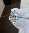 8CT Oval Moissanite Engagement Ring 14K White Gold Solitaire Wedding Ring Women Anniversary GiftLarge Diamond ring Cocktail Statement Ring