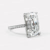 Emerald Cut Moissanite Engagement Ring 16CT Large Solitaire Ring Celebrity Style Statement Wedding Anniversary Ring for Women big diamond