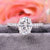 2.5 CT Oval moissanite engagement ring,white gold,claw prong,hidden halo,solitaire oval moissanite ring,wedding anniversary gift ring,women