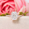 3 CT radiant cut engagement ring,14k rose gold,radiant moissanite,pave prong,hidden halo,solitaire,moissanite engagement ring,wedding ring