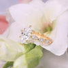 2.5CT Marquise Moissanite Engagement Ring: Hidden Halo Solitaire wedding ring 14k yellow gold