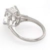 Radiant Cut Moissanite Engagement Ring: Baguette Side Stones, 10k/14k/18k White Gold/platinum