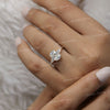 2.5 CT Cushion cut engagement ring,three stone moissanite ring,bezel set moissanite ring side kite&elongated cushion wedding propose ring