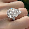 23CT Pear Moissanite Ring Large Statement Wedding Ring for Women pear shaped engagement ring Big Diamond Ring Anniversary Gift Cocktail Ring