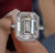 Lab Grown Diamond Emerald Cut Ring 15 CT IGI Certified diamond Engagement Ring Statement Wedding Anniversary ring halo Gold Cathedral ring