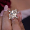 7CT marquise diamond ring Lab grown diamond engagement ring hidden halo Solitaire IGI Certified diamond Wedding Anniversary ring for women