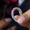 4.47 TCW Radiant moissanite eternity band 14k white gold moissanite wedding band women anniversary band eternity ring unique stackable ring