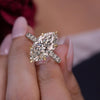 5CT Marquise Moissanite Engagement Ring Hidden Halo Peekaboo Solitaire 14K Two Tone Solid Gold Marquise cut Wedding Anniversary Ring women