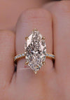 7.5CT marquise diamond ring Lab grown diamond engagement ring hidden halo Solitaire IGI Certified diamond Wedding Anniversary ring for women