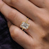 Emerald Cut Engagement Ring 4CT Lab Grown Diamond Bezel Set Ring 14K Gold Solitaire Ring VVS clarity IGI Certified diamond Wedding ring