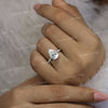 3 CT pear moissanite engagement ring,cathedral ring,hidden halo,solitaire pear shaped ring,pave accent floating ring,wedding ring•women