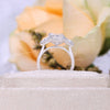 3 CT Radiant Cut Moissanite Ring,Three Stone Engagement Ring,Side trillion,Claw Prongs,unique trilogy ring,bridal Wedding Ring,white gold